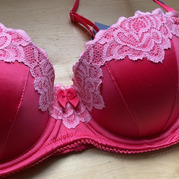 NWT Pink aerie satin & lace push up bra - 32D - Picture 3 of 14